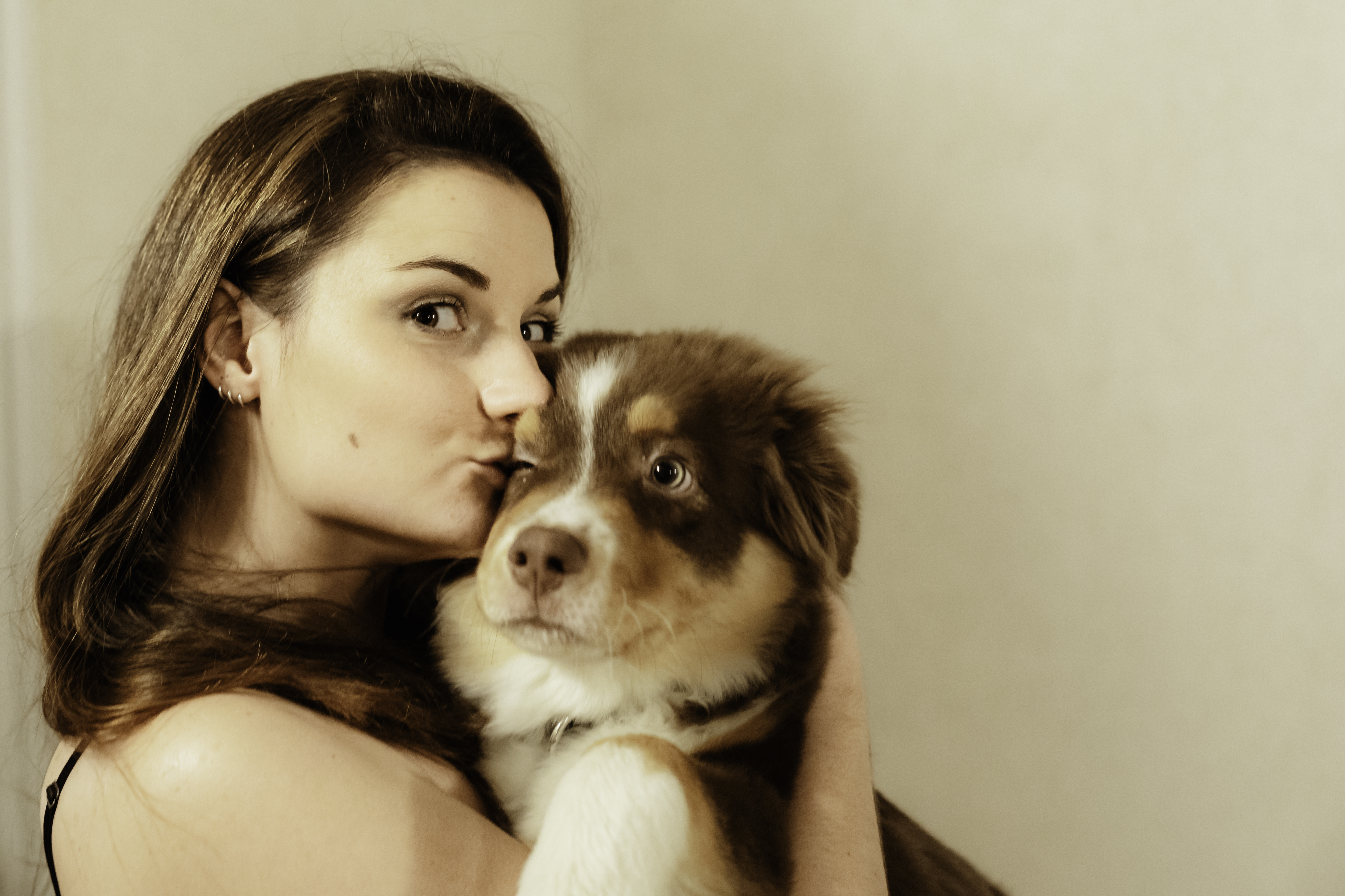 Bérénice Coulier and her dog